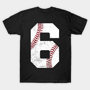 6Th Birthday Gift 2018 Baseball Boys Kids Six 6 Sixth T-Shirt